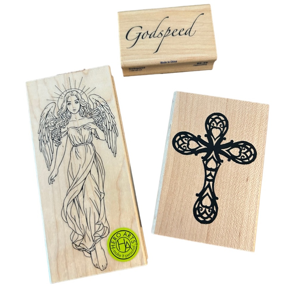 Spiritual Themed Wooden Stamp Set of 3